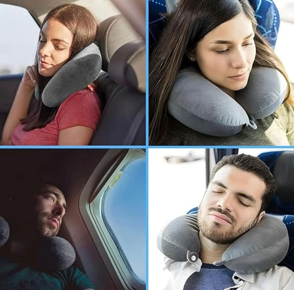 Premium Memory-Foam Travel Neck Pillow