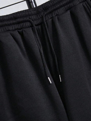 Men Fleece Zipper Track Suit Black XL to XXL Winter Warm