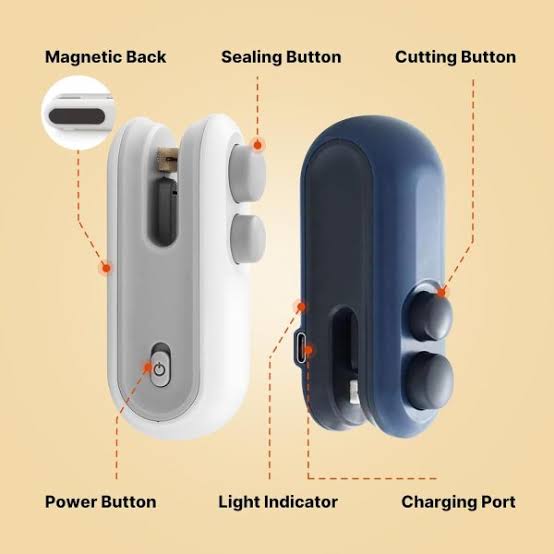 Rechargeable 2-in-1 Food Sealer & Cutter