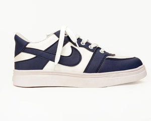 Men's Blue Rexine Sneakers Formal Casual Lightweight Breathable