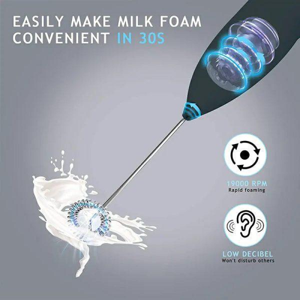 Electric Hand Blender for Lattes, Matcha, Protein Shakes, Chocolate