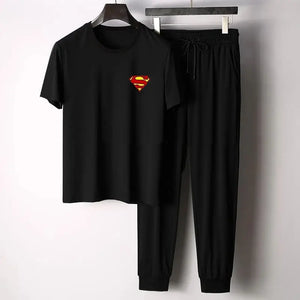2 Pcs Men's Jersey Printed Track Suit