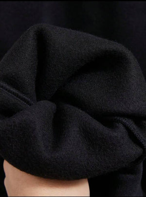 Men Fleece Zipper Track Suit Black XL to XXL Winter Warm