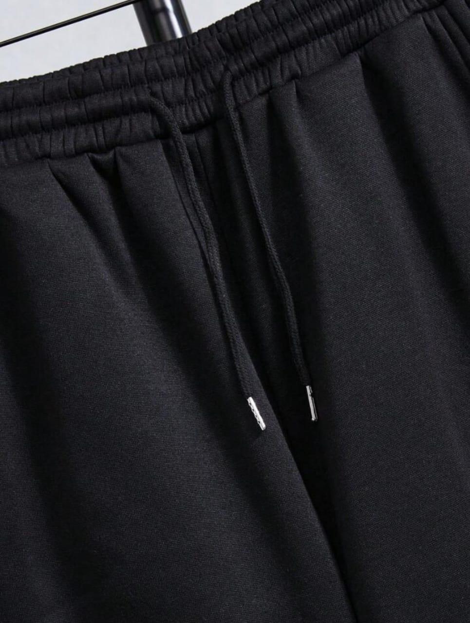 Men Fleece Zipper Track Suit Black XL to XXL Winter Warm