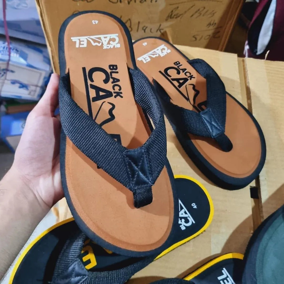 Men's Brown EVA Casual Flip Flops Size 40